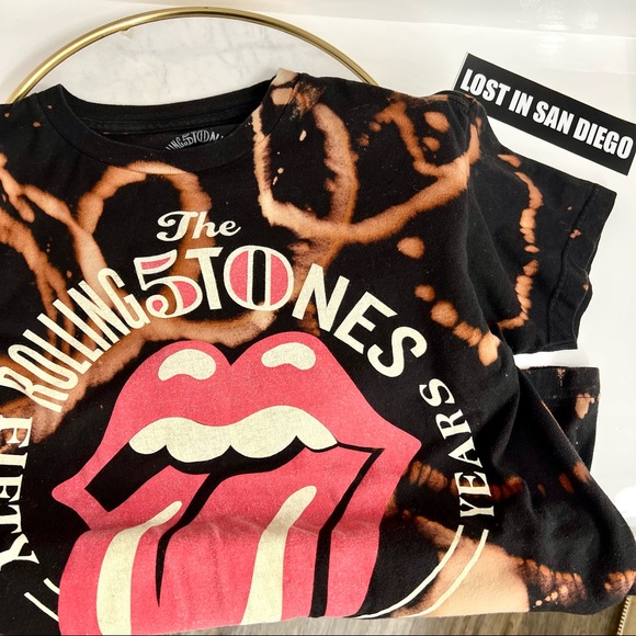 Original Vintage “The Rolling Stones” 2013 Concert Tye Dye T Shirt Size Medium - Picture 3 of 16